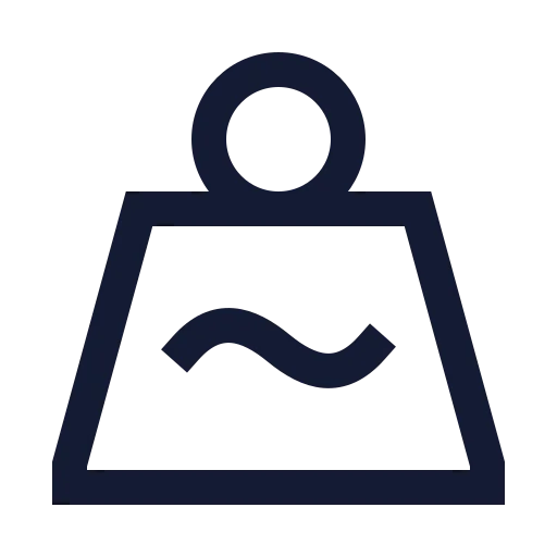 Weight Tilde Icon in Stroke Sharp style