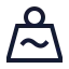 Weighttilde icon with stroke sharp style