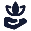 Wellness icon with solid rounded style