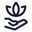 Wellness icon with stroke rounded style