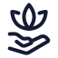 Wellness icon with stroke rounded style
