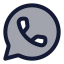 Whatsapp icon with duotone rounded style