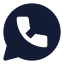 Whatsapp icon with solid sharp style
