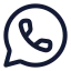 Whatsapp icon with stroke rounded style