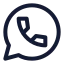 Whatsapp icon with stroke standard style
