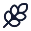 Wheat icon with stroke rounded style