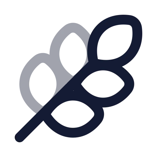 Wheat Icon in Twotone Rounded style