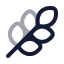 Wheat icon with twotone rounded style