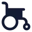 Wheelchair icon with solid rounded style