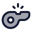 Whistle icon with duotone rounded style