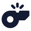 Whistle icon with solid standard style