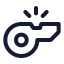 Whistle icon with stroke standard style