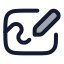 Whiteboard icon with duotone rounded style