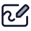 Whiteboard icon with duotone standard style