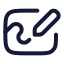 Whiteboard icon with stroke rounded style