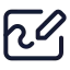 Whiteboard icon with stroke standard style