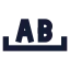 Wholeword icon with solid sharp style