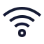 Wifi icon with stroke sharp style