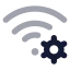 Wificog icon with bulk rounded style