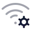 Wificog icon with duotone rounded style