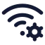 Wificog icon with solid standard style