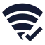 Wificonnected icon with solid sharp style