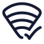 Wificonnected icon with stroke rounded style