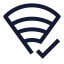 Wificonnected icon with stroke sharp style
