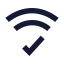 Wificonnected icon with solid sharp style