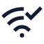 Wificonnected icon with solid sharp style