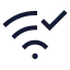 Wificonnected icon with stroke sharp style