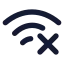 Wifidisconnected icon with solid rounded style