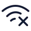 Wifidisconnected icon with stroke rounded style