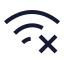 Wifidisconnected icon with stroke sharp style