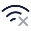 Wifidisconnected icon with twotone rounded style