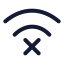 Wifidisconnected icon with stroke rounded style