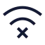 Wifidisconnected icon with stroke sharp style