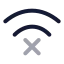 Wifidisconnected icon with twotone rounded style