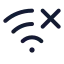 Wifidisconnected icon with stroke rounded style