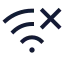 Wifidisconnected icon with stroke sharp style