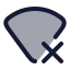 Wifidisconnected icon with duotone rounded style