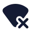 Wifidisconnected icon with solid rounded style