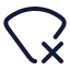 Wifidisconnected icon with stroke rounded style