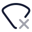 Wifidisconnected icon with twotone rounded style