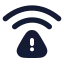 Wifierror icon with solid rounded style