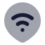 Wifilocation icon with bulk rounded style