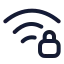 Wifilock icon with stroke rounded style