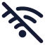 Wifioff icon with solid rounded style
