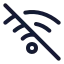 Wifioff icon with stroke standard style