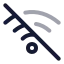Wifioff icon with twotone rounded style